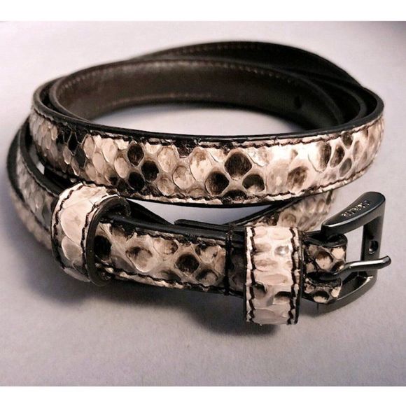 Authentic PRADA Skinny Real Python Skin Belt Brand New XL - Picture 8 of 8